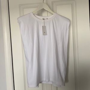 Frankie shop shoulder pad tee